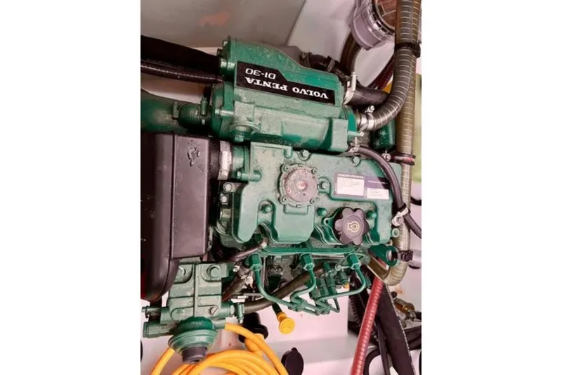 Slide: The Image of Engine of 2023 Fountaine Pajot Isla 40 catamaran, featuring a Volvo Penta D1-30. - 89