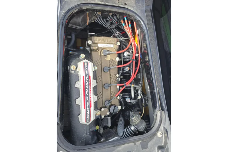 Slide: The Image of 2016 Kawasaki Jetski Ultra 310X engine, supercharged, detailed view. - 6