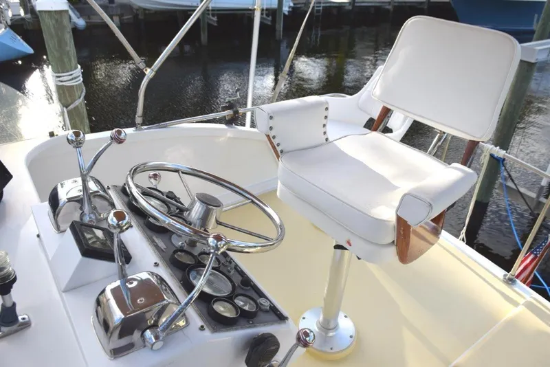 Slide: The Image of Ladderback helm chair can be used at flybridge helm - 42
