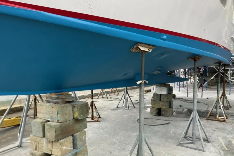 Slide: The Image of April 2024 bottom job, full chine rail (has had another bottom job since then 6/6/2025) - 65