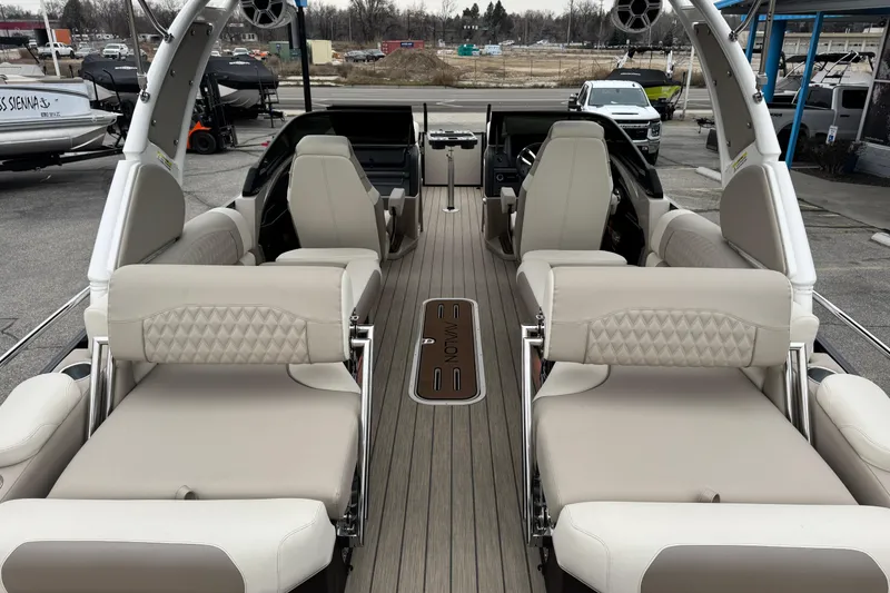Slide: The Image of Luxurious interior of 2026 Avalon 2585 27-3 Excalibur LTD QLS pontoon boat. - 15