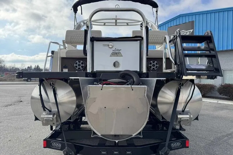 Slide: The Image of Luxurious 2026 Avalon 2585 27-3 Excalibur LTD QLS pontoon boat interior with plush seating. - 8