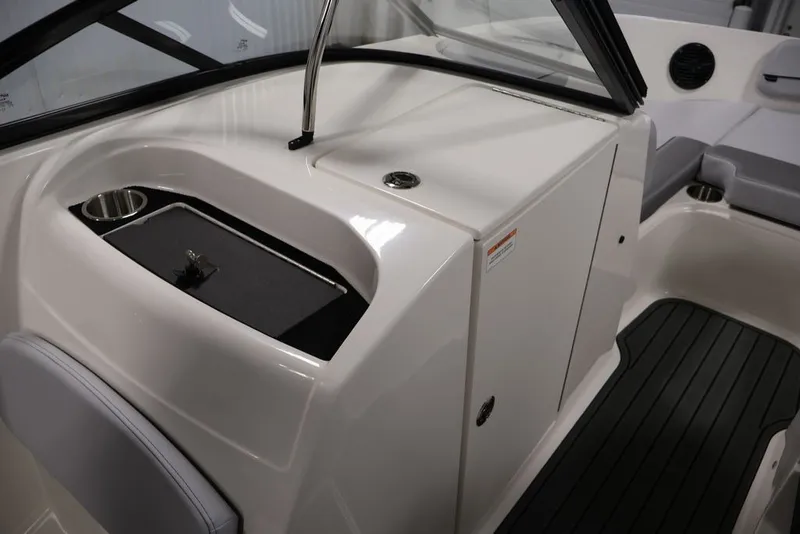 Slide: The Image of 2026 Bayliner VR6 Bowrider I/O interior with sleek design and modern amenities. - 24