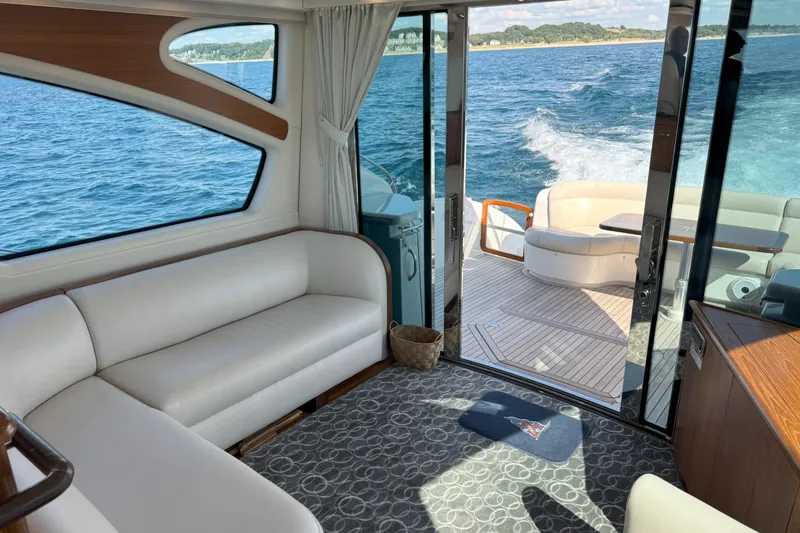 Slide: The Image of Luxurious interior of 2014 Tiara Yachts 5800 Sovran with ocean view. - 22