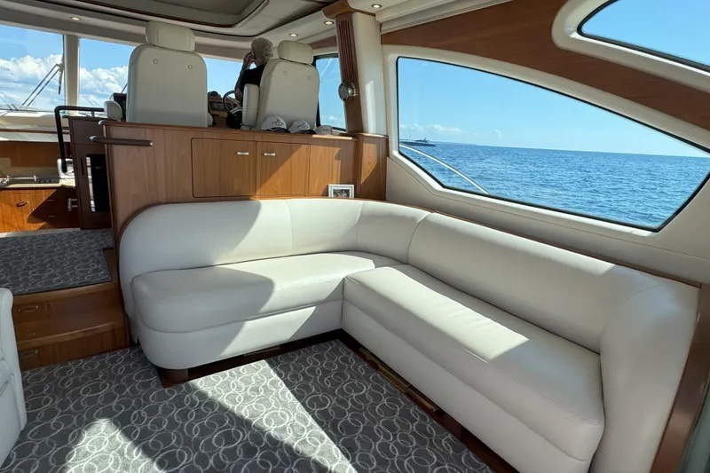 Slide: The Image of Luxurious interior of 2014 Tiara Yachts 5800 Sovran with ocean view. - 23