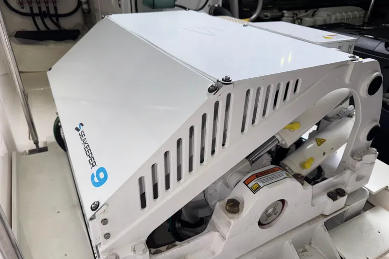 Slide: The Image of Seakeeper 9 stabilizer in 2014 Tiara Yachts 5800 Sovran engine room. - 53