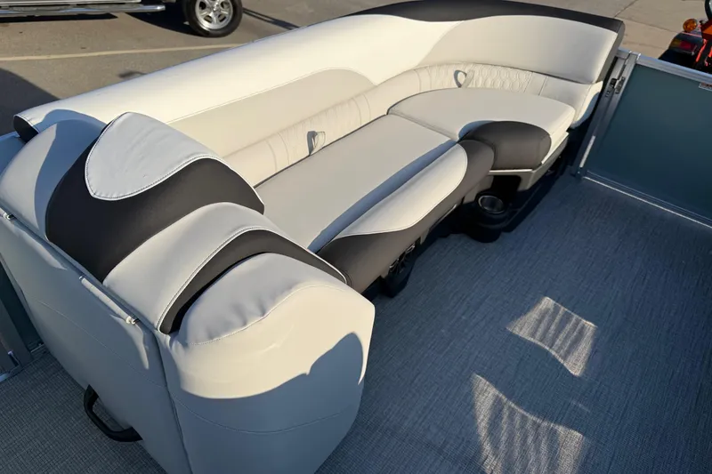 Slide: The Image of Luxurious seating on 2026 Avalon LSZ Quad Lounger Shift pontoon boat. - 23