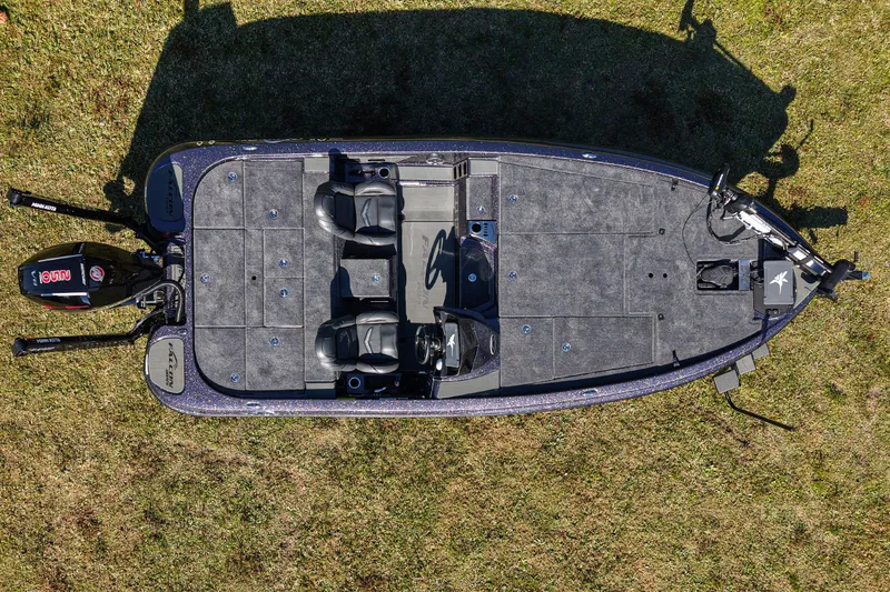 Slide: The Image of Top view of 2026 Falcon F20 PREDATOR boat on grass, showcasing seating and deck layout. - 3