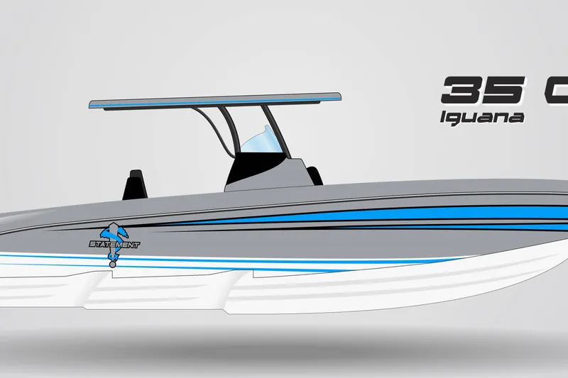 The Image of 2026 Statement 350 Open boat design with sleek lines and modern features. - 0