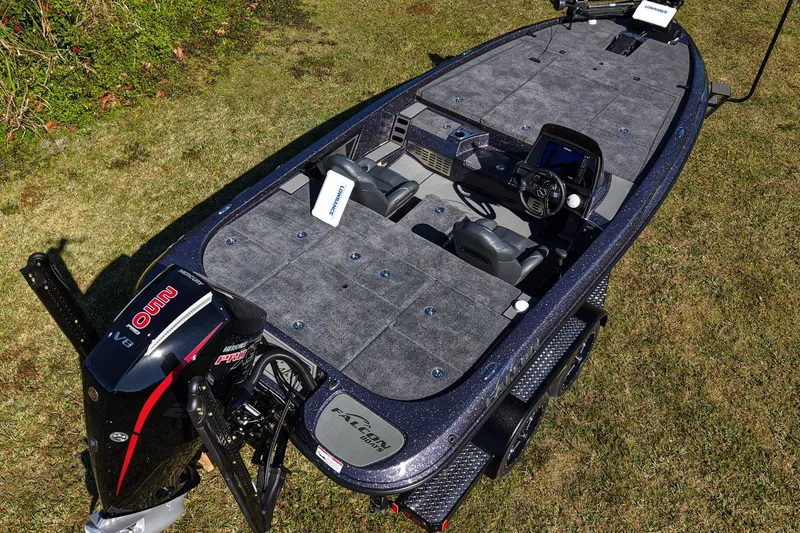 Slide: The Image of 2026 Falcon F20 PREDATOR boat with advanced features, spacious deck, and powerful engine. - 2