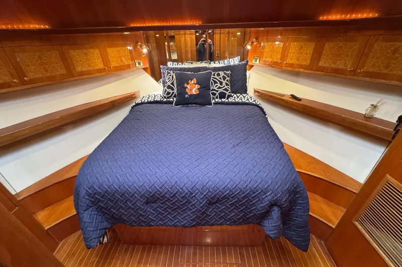 Slide: The Image of Luxurious bathroom in 2003 Altima 55 Pilothouse yacht with shower and vanity. - 36