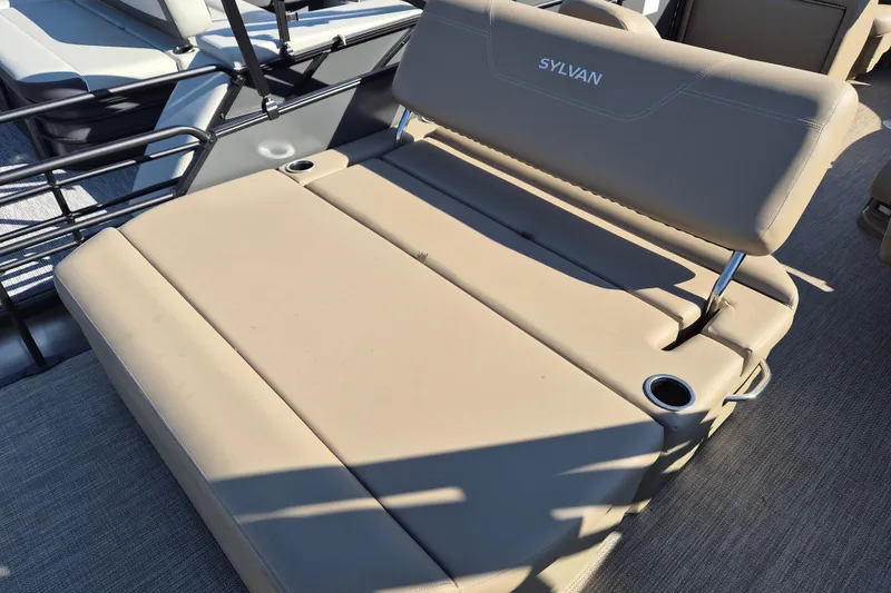 Slide: The Image of Luxurious seating on 2026 Sylvan MIRAGE 822 CLZ DH pontoon boat. - 12