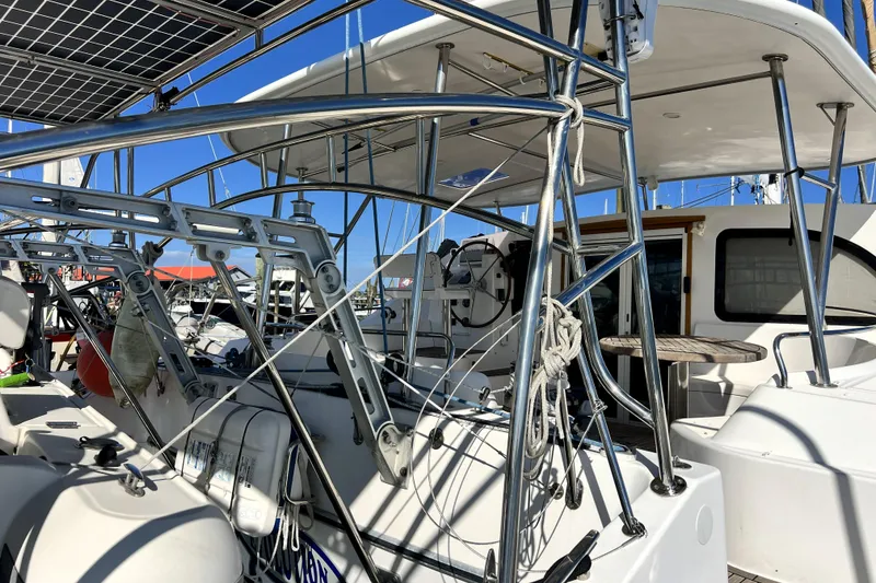 Slide: The Image of Sailing yacht Privilege 495, 2011 model, featuring solar panels and stainless steel rigging. - 16