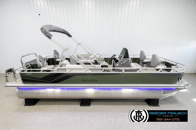 The Image of 2026 Avalon VEN85 CCF pontoon boat with sleek design and modern features. - 1