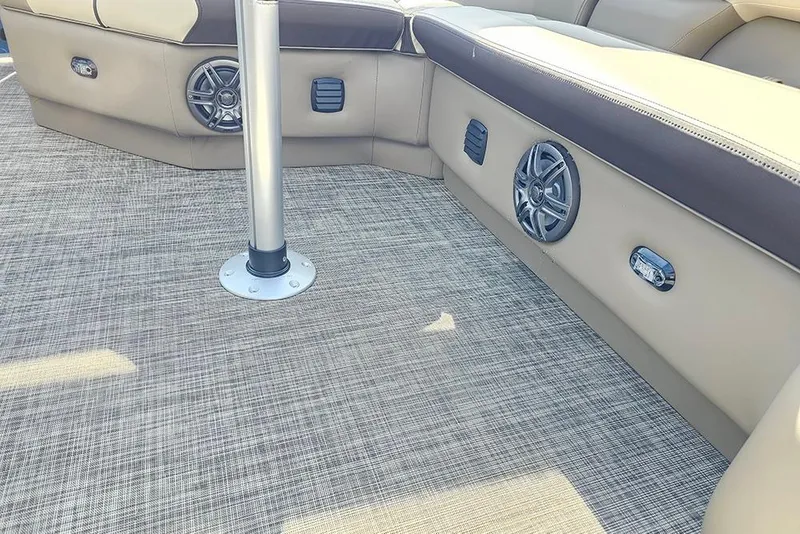 Slide: The Image of 2026 SunCatcher Select 20C interior with speakers and textured flooring. - 25