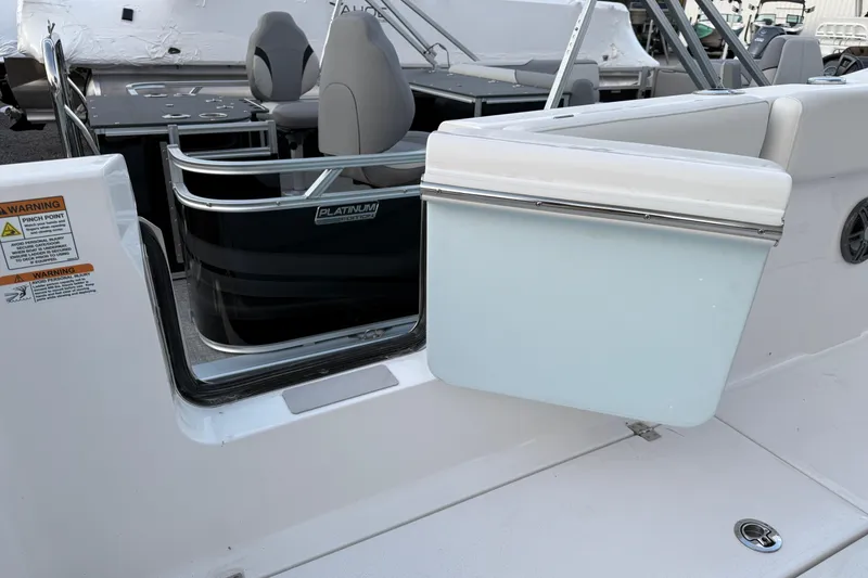 Slide: The Image of 2026 Sea Fox 268 Commander boat interior with seating and storage features. - 3