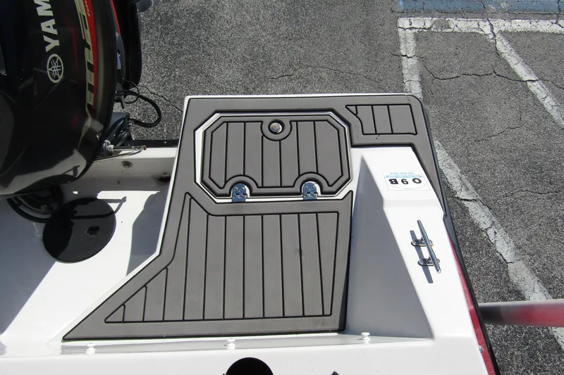 Slide: The Image of 2021 Starcraft SVX 171 OB boat deck with Yamaha outboard motor. - 29
