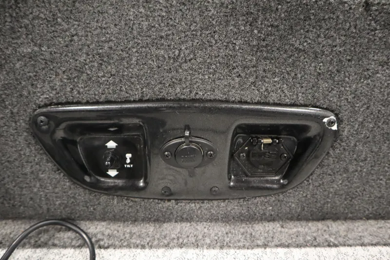 Slide: The Image of Control panel on 2023 Tracker Pro Guide V-175 WT boat interior. - 14