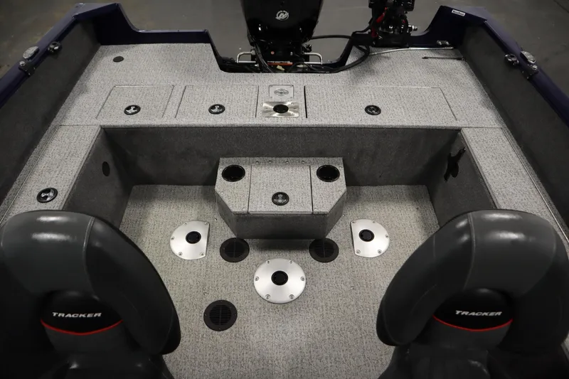 Slide: The Image of 2023 Tracker Pro Guide V-175 WT boat interior with seating and storage compartments. - 41