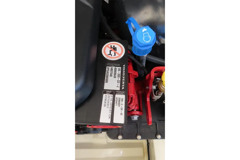 Slide: The Image of Engine compartment of 2018 Chris Craft Launch 34 with Volvo Penta components. - 40