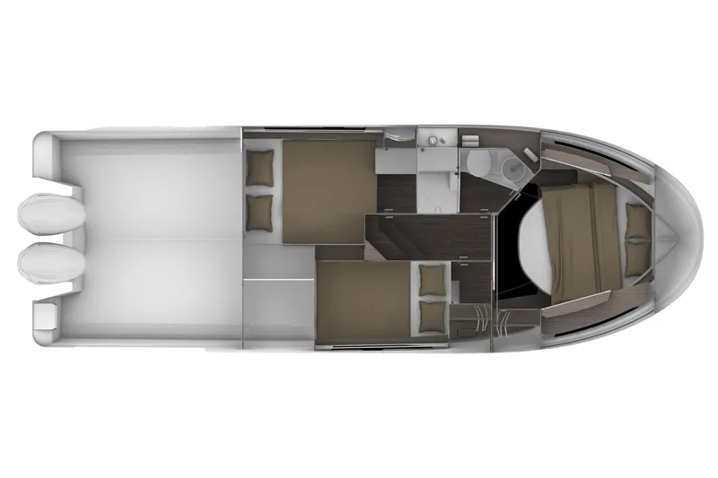 Slide: The Image of Manufacturer Provided Image: 2026 Jeanneau NC 1095 Coupe Series 2 boat layout, featuring cabins and amenities. - 10