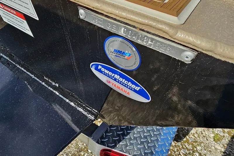 Slide: The Image of 2026 G3 Bay 19 GX boat with certification and warranty labels. - 18