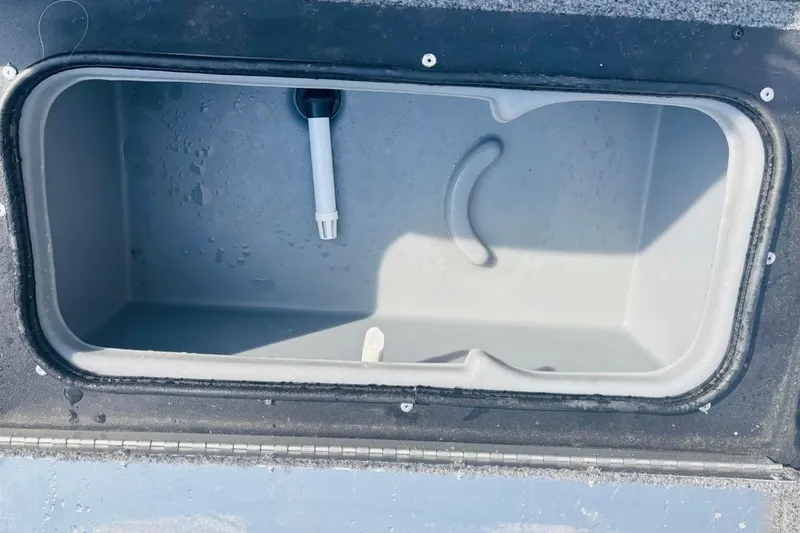 Slide: The Image of Livewell compartment of 2025 Tracker Pro Team 175 Crappie Edition boat. - 19