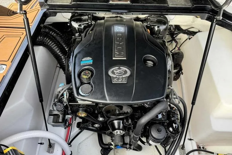 Slide: The Image of 2026 Cobalt R8 Surf boat engine, featuring a powerful Monsoon 6.2L motor. - 15