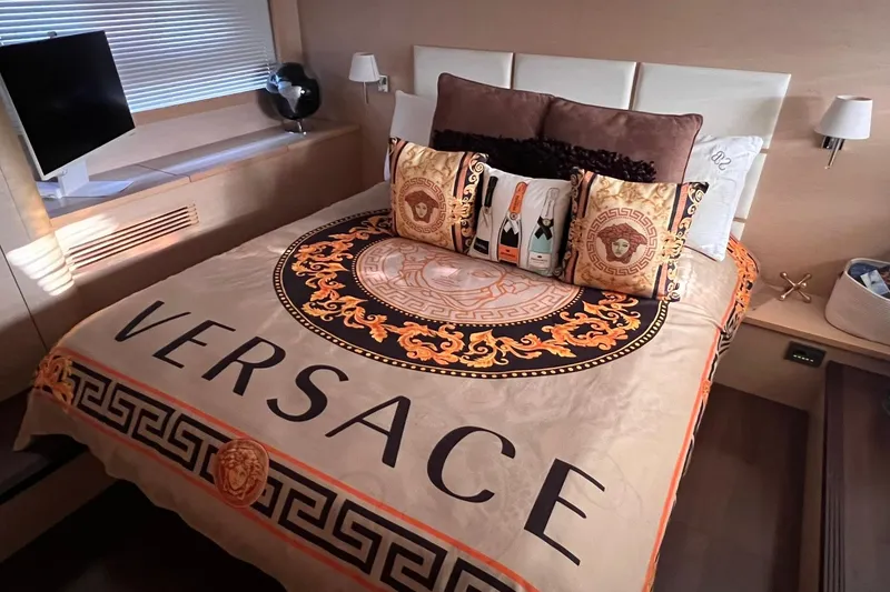 Slide: The Image of Luxurious interior of 2010 Beneteau Monte Carlo 47 yacht with elegant seating and decor. - 16