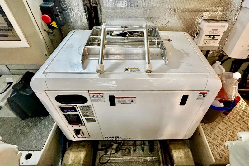 Slide: The Image of Kohler power system in 2010 Sunseeker Predator 64 yacht engine room. - 30