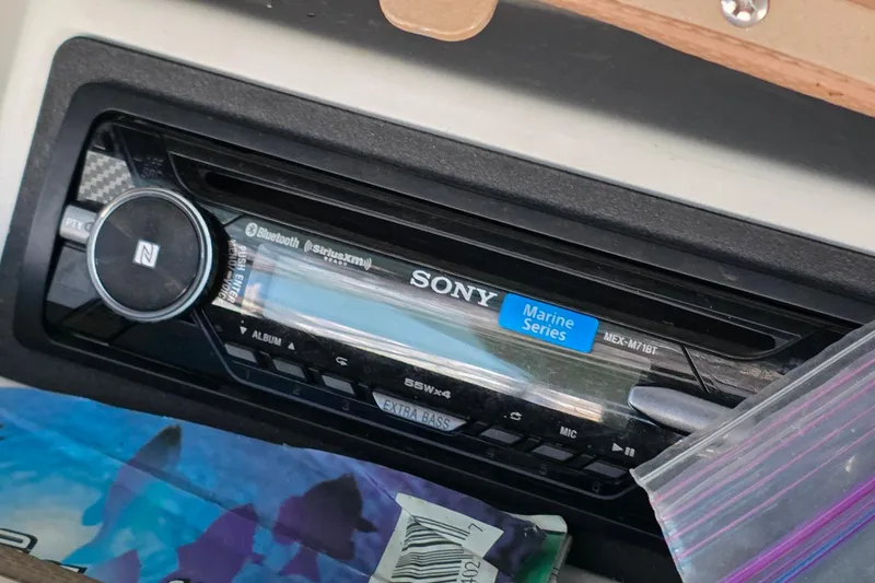 Slide: The Image of Sony Marine Series stereo in 2007 Cobalt 212 boat dashboard. - 29