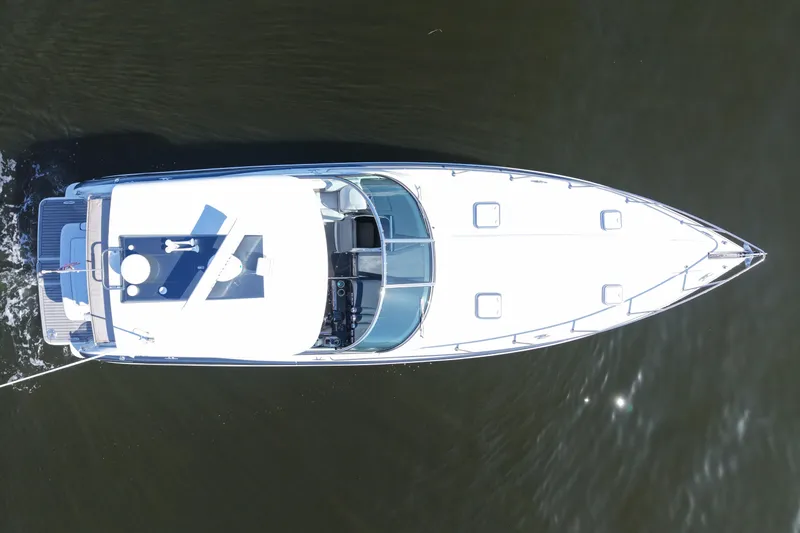 Slide: The Image of Overhead view of 2017 Formula 370 Super Sport boat on water. - 8