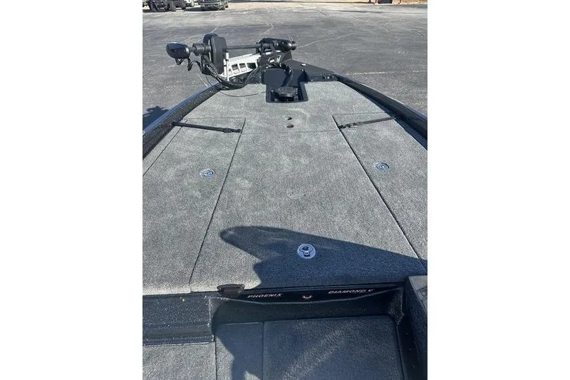 Slide: The Image of 2026 Phoenix 721 ZXL boat deck with carpeted surface and mounted equipment. - 10