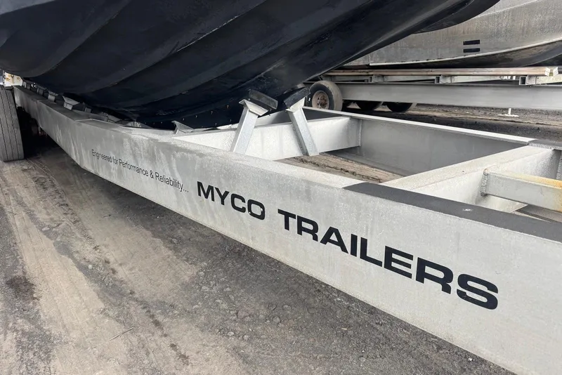 Slide: The Image of Trailer for 1988 Custom 36 Hawaiian Lightning Radon, featuring Myco Trailers branding. - 21