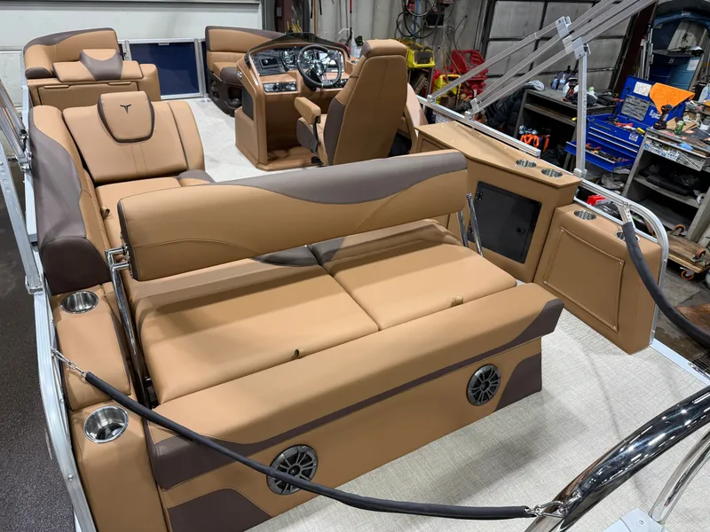 Slide: The Image of Tahoe LTZ CRB 2185 Cruise Rear Bench Pontoon $33995 2026 - 20