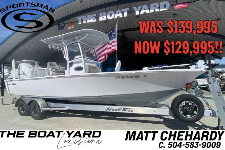 The Image of 2021 Sportsman Masters 267 Bay Boat on trailer, sale price $129,995 at The Boat Yard Louisiana. - 0