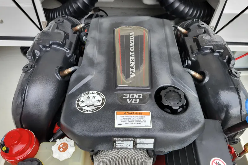 Slide: The Image of Volvo Penta 300 V8 engine in a 2016 Cobalt CS3 boat. - 23