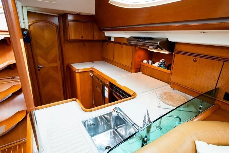 Slide: The Image of Luxurious kitchen interior of 2007 Jeanneau Sun Odyssey 54 DS yacht. - 4