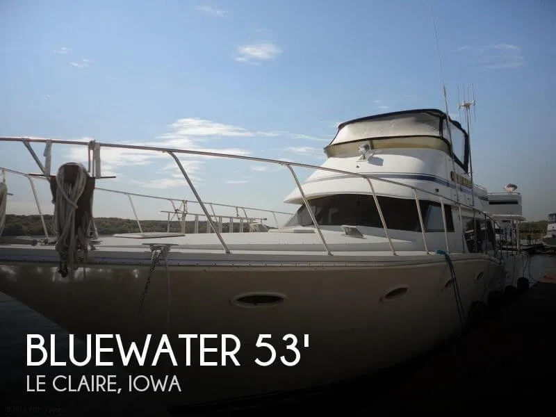 Slide: The Image of Bluewater 52 Motor Yacht w/ Raised Pilothouse 1983 - 0