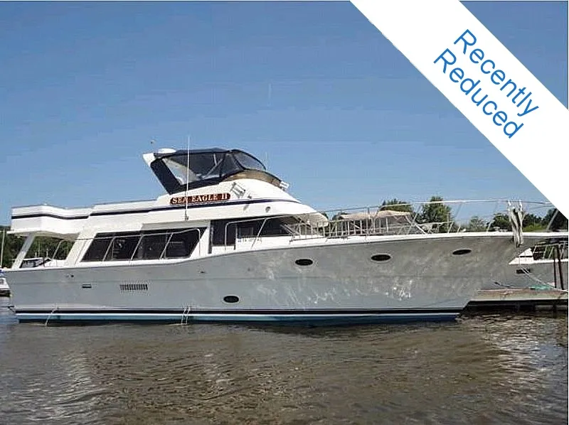 Slide: The Image of Bluewater 52 Motor Yacht w/ Raised Pilothouse 1983 - 1