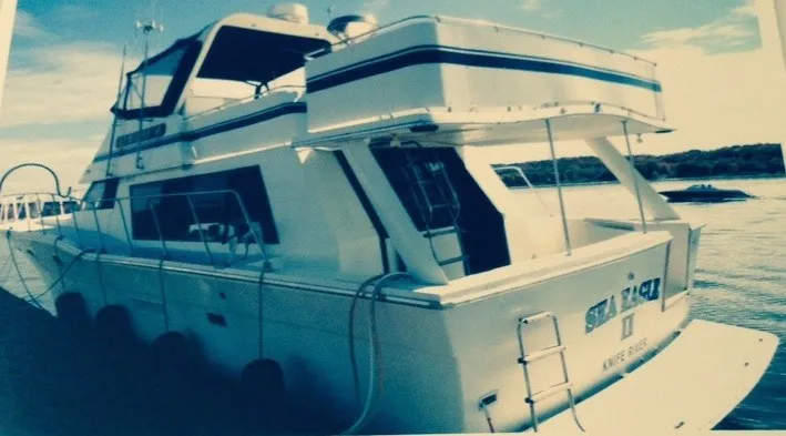 Slide: The Image of Bluewater 52 Motor Yacht w/ Raised Pilothouse 1983 - 3