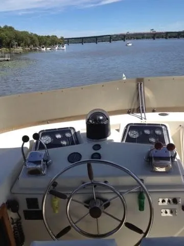Slide: The Image of Bluewater 52 Motor Yacht w/ Raised Pilothouse 1983 - 8