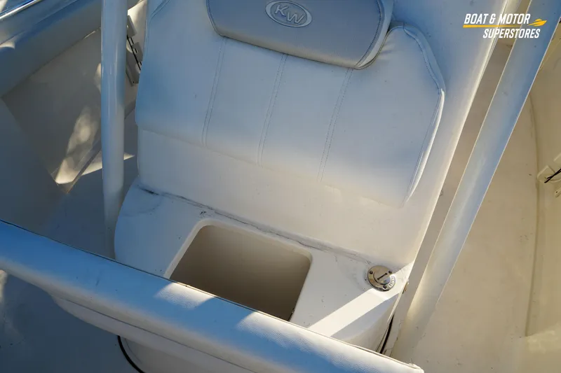 Slide: The Image of 2023 Key West 219 FS boat seat with storage compartment. - 27
