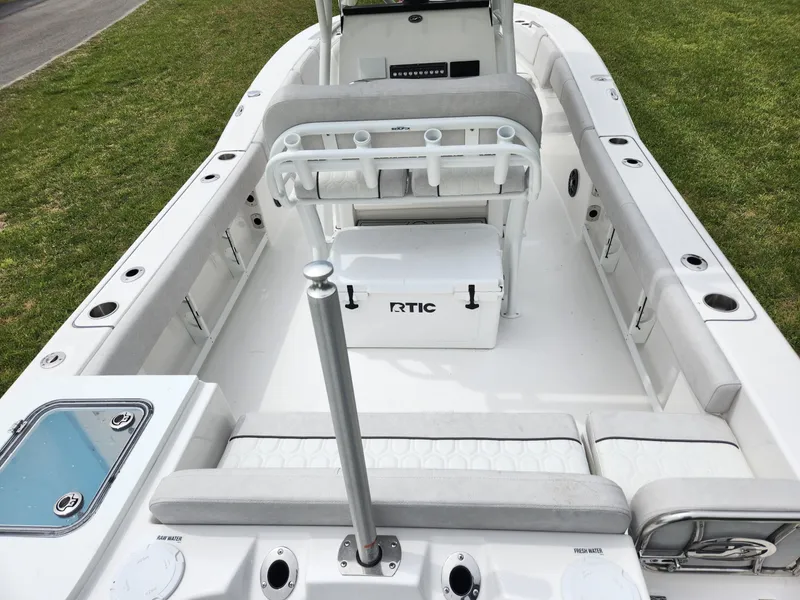 Slide: The Image of Interior view of 2023 Sea Fox 248 Commander boat deck. - 9