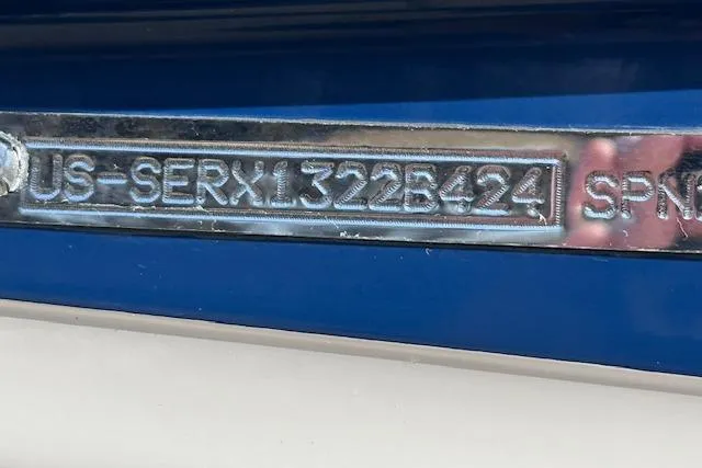 Slide: The Image of 2024 Sea Ray SPX 210 boat identification plate with serial number. - 27