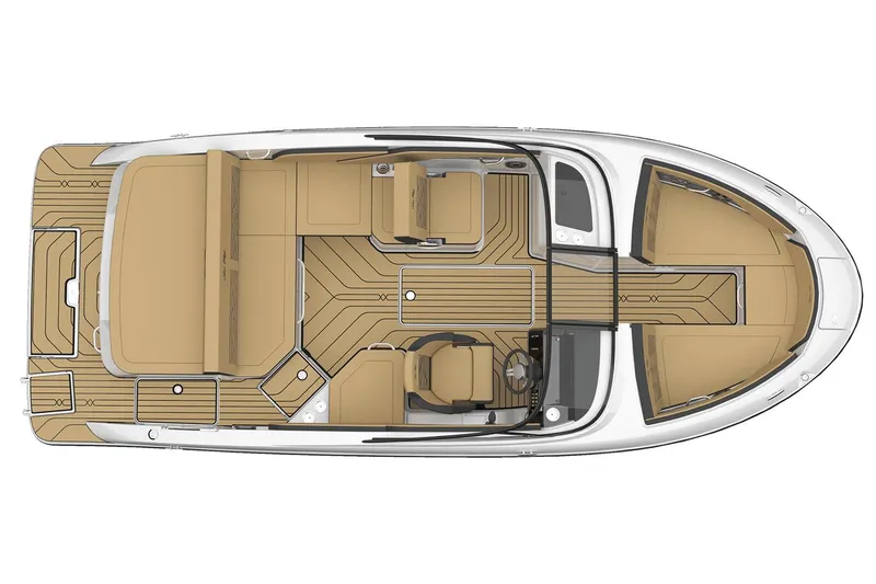 Slide: The Image of Manufacturer Provided Image: Top view of 2024 Sea Ray SPX 210 boat interior layout. - 30