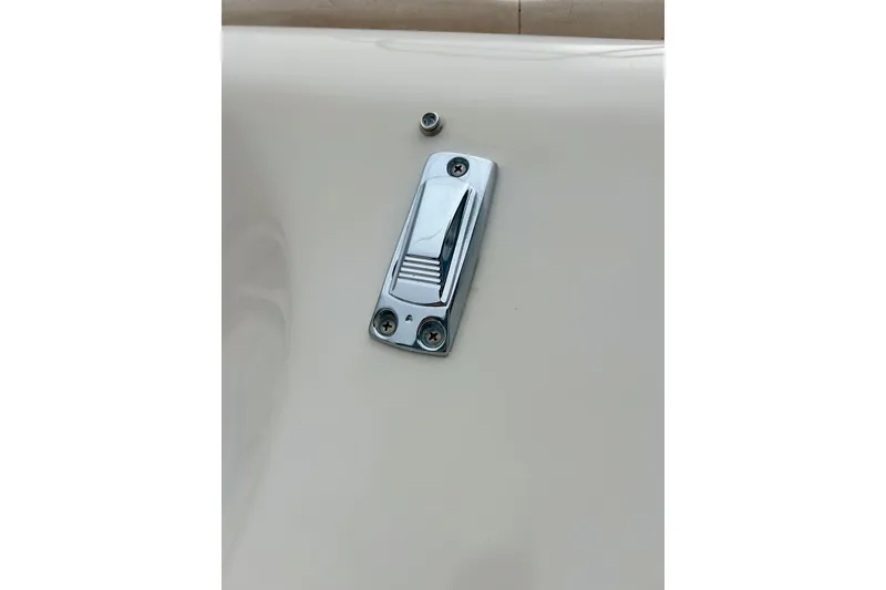 Slide: The Image of Chrome boat cleat on 1995 Crownline 202 BR deck. - 29