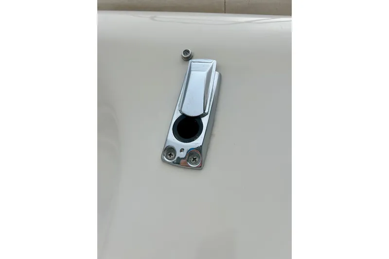 Slide: The Image of Chrome boat cleat on a 1995 Crownline 202 BR. - 30