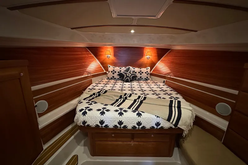 Slide: The Image of Luxurious interior of a 2010 Back Cove 37 yacht with scenic water views. - 30