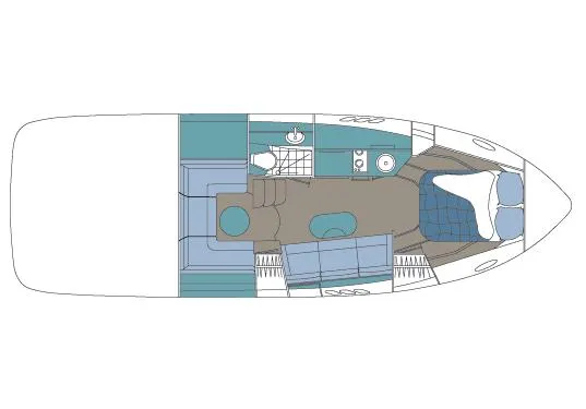 Slide: The Image of Manufacturer Provided Image: 2012 Cruisers Yachts 350 Express floor plan layout. - 7